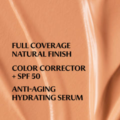 IT Cosmetics CC+ Cream Tan Cool swatch demonstrates color correcting pigments in action.