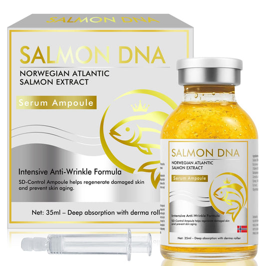 ITECFREELY Salmon DNA Serum bottle showing on-the-go hydration and anti-aging potential.
