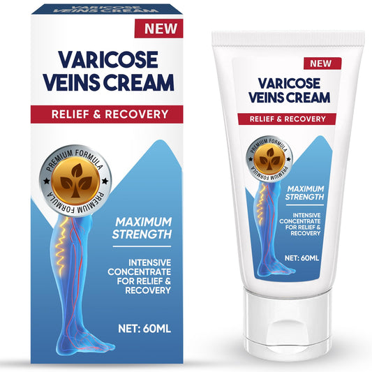 ITECFREELY Varicose Veins Cream bottle on a clean surface for daily leg support.