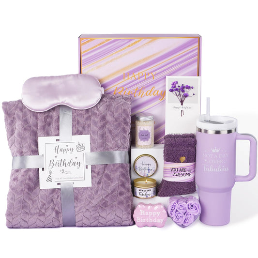 Ithmahco happy-birthday-box showcases festive gifts, ideal for unboxing as a thoughtful present.