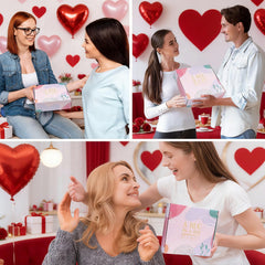 Ithmahco pink heart-shaped plant with thinking-of-you card expresses care.