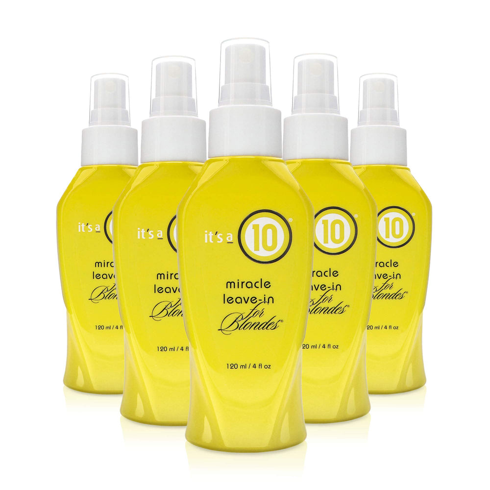 it's 10 haircare miracle leave-in blondes bottle detangles and protects color-treated hair