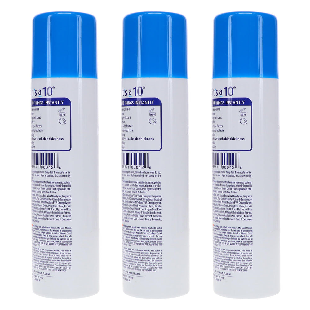 It's a 10 Haircare three-pack set packaging highlights value