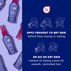 It's a 10 Haircare Miracle Leave-In dispense pump demonstrates quick, controlled application