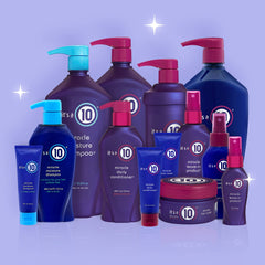 It's a 10 Haircare Miracle Leave-In travel-size bottle ready for portable routines