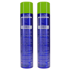 Its a 10 Miracle Finishing Spray on-hair hold demo shows flexible hold