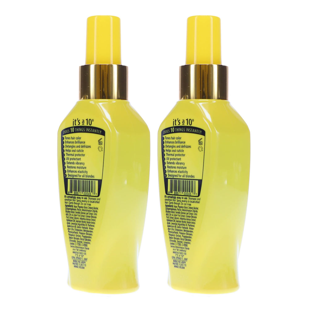 ITS A 10 Miracle Leave-In for Blondes hair with shine and softness.