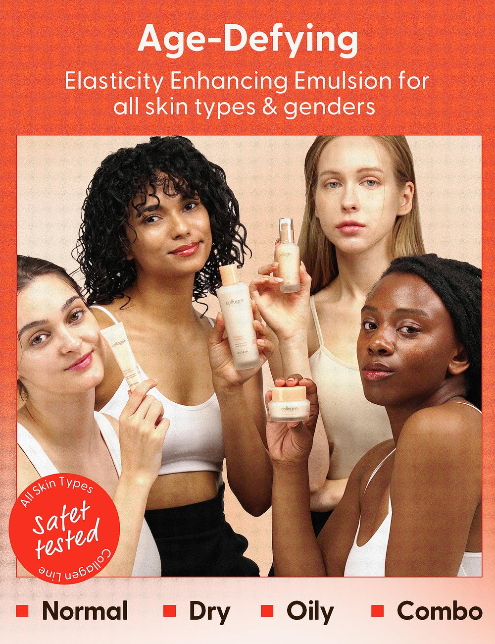 Its Skin Collagen Nutrition Emulsion elasticity improvement for lifted, resilient skin.