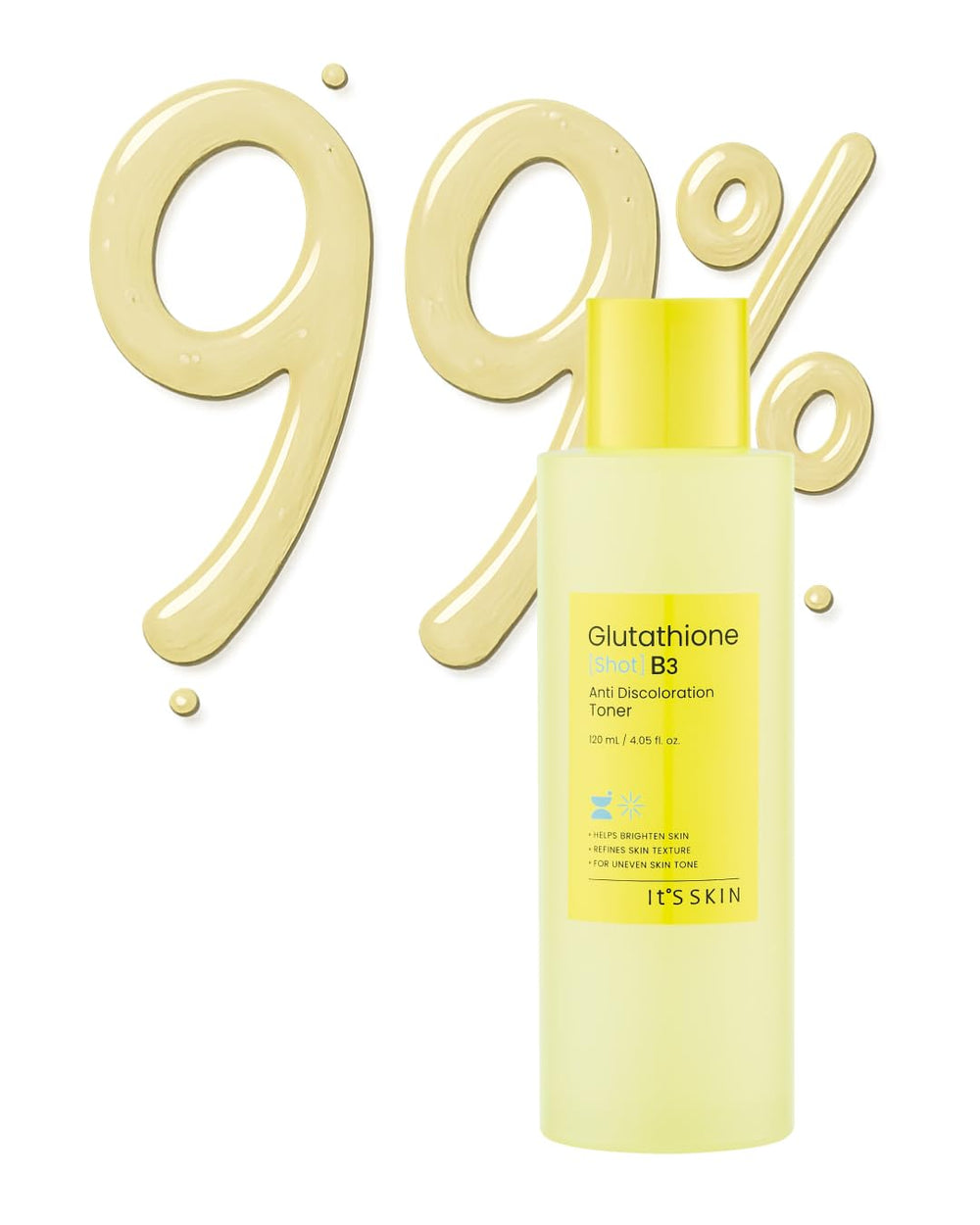 It'S SKIN Glutathione Shot B3 Toner bottle on clean surface for even-toned skin