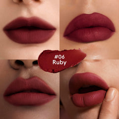 ITY Ruby Red Shade on lips creates a striking, confident statement.