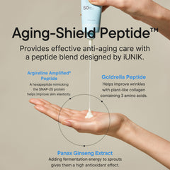IUNIK SPF50+ PA++++ protection for daily skin defense.