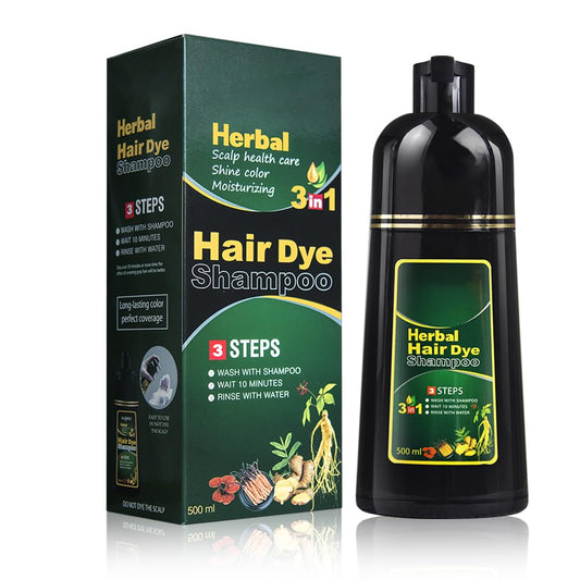Ivnil Augeo Instant Hair Color Shampoo bottle showing 3-in-1 color, cleanse, and condition benefits
