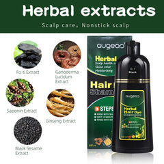 Herbal blend in Ivnil Augeo Instant Hair Color Shampoo close-up