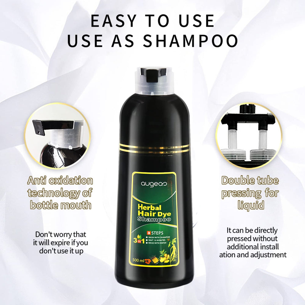 Packaging display of Ivnil Augeo Instant Hair Color Shampoo for home use