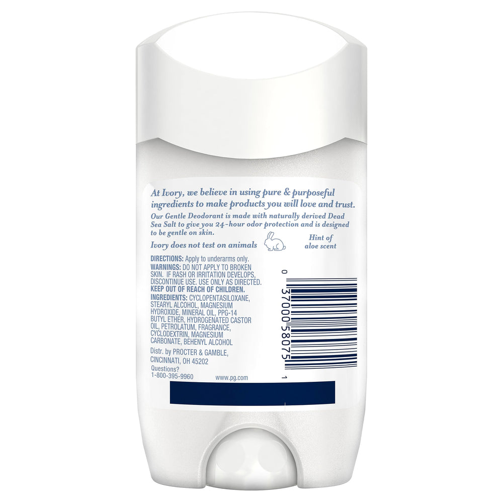 Ivory coconut deodorant on bathroom shelf display ready for daily use