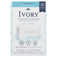 Ivory Gentle Bath Bar Soap close-up showing original scent and smooth cleansing