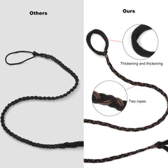 Ivyu 40-inch braided hair ties shown with long hair for extra length.
