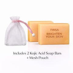 IYASA Kojic Acid Soap gentle-lather soothes without drying skin.
