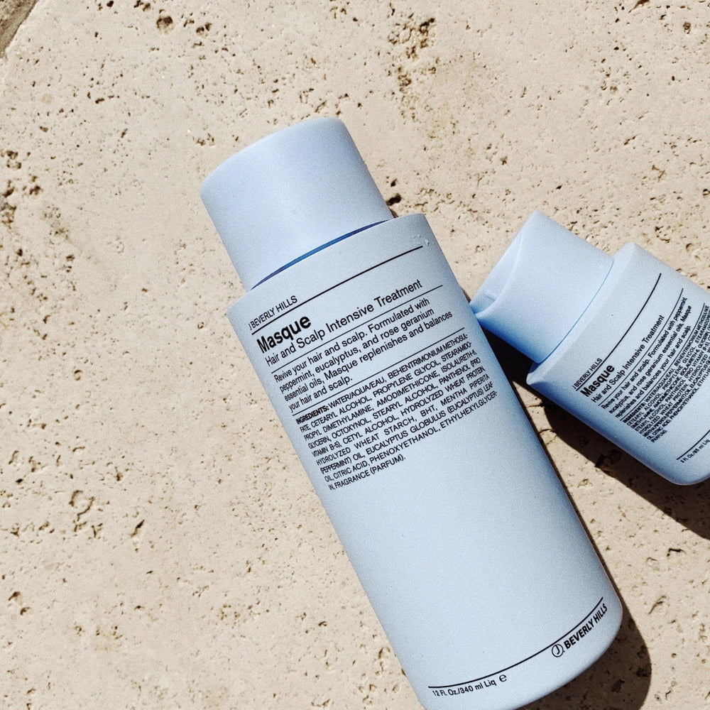 J Beverly Hills Blue Hair Mask texture close-up showing rich, cooling formula.