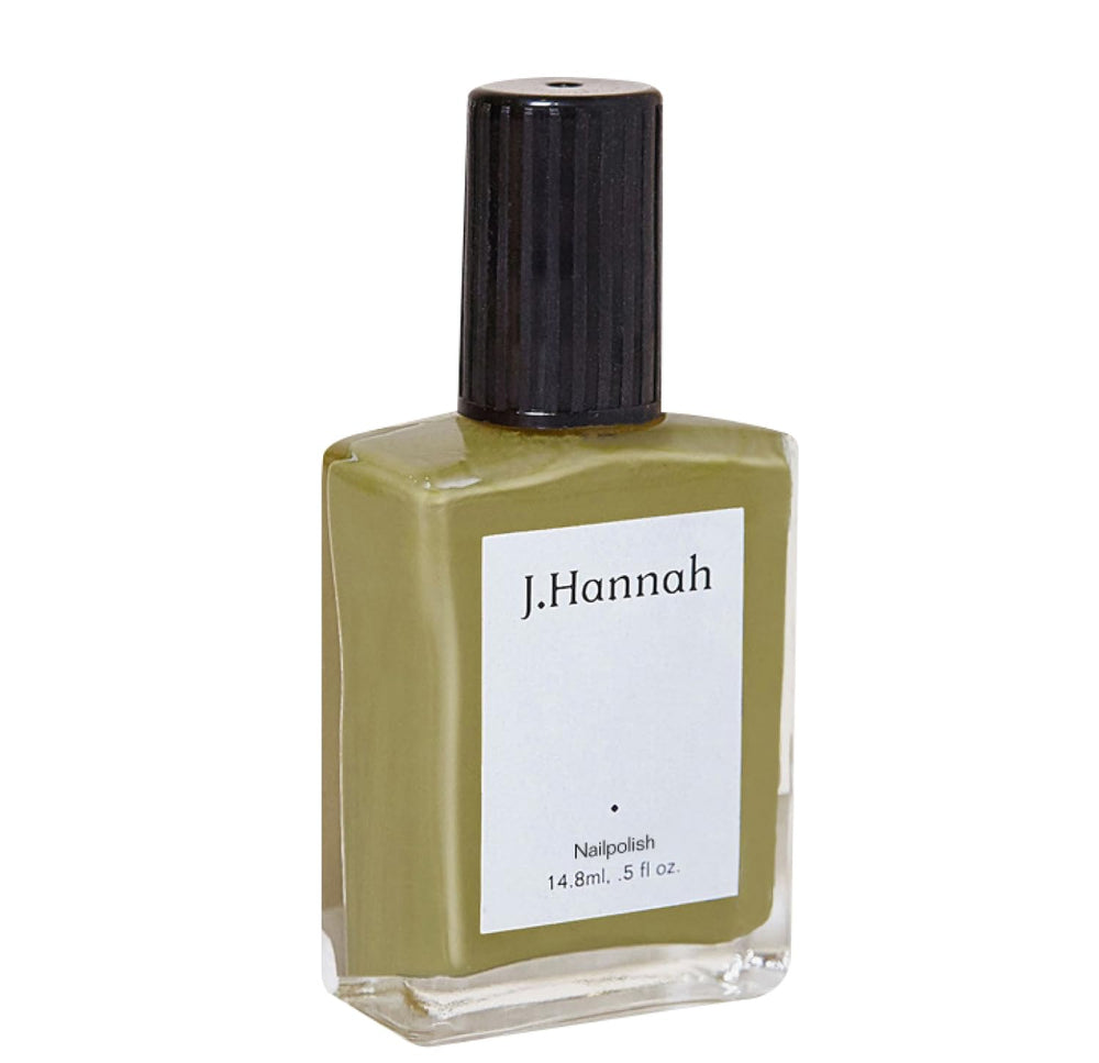 J. Hannah Earthy Chartreuse Green nail polish shade for vintage-inspired manicure