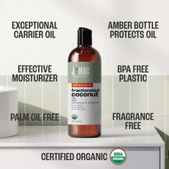 J MAC Botanicals skin hydration boost with lightweight fractionated coconut oil.