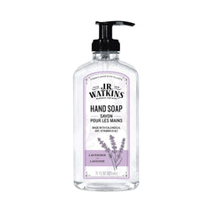 J.R. Watkins Lavender hand soap bottle with a stylish design and calming aroma