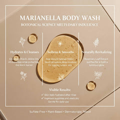 Jaboneria Marianella Hawaiian Black Lava Body Wash with coconut oil for hydrating care.