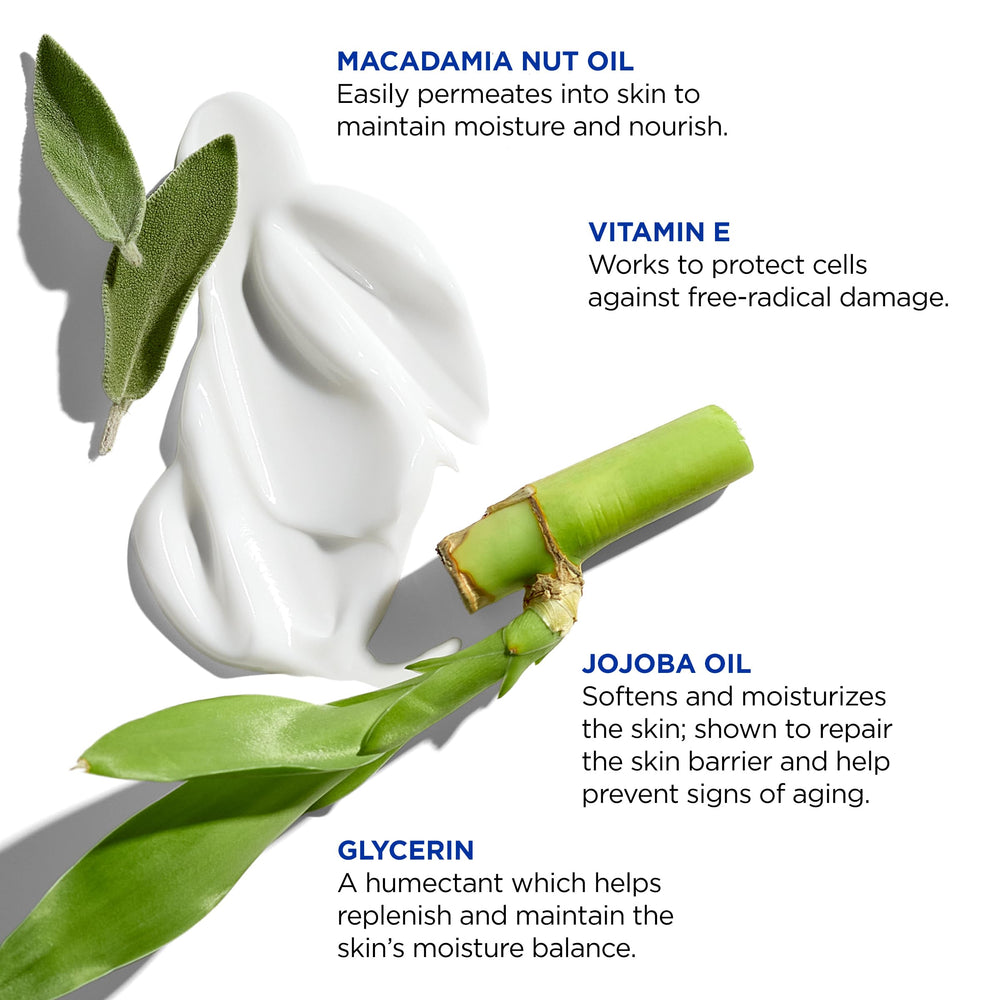 Application on forearm with JackZen Renewing Body Lotion showing non-sticky feel
