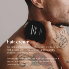 Jack Henry Hair Styling Cream curl-definition helps shape curls without heaviness.