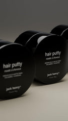 Jack Henry Hair Putty being applied for flexible, reworkable styling.