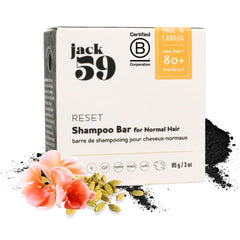 Jack59 all-natural shampoo bar for fine hair detox with charcoal