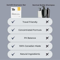 Jack59 shampoo bar infused with essential oils for added volume