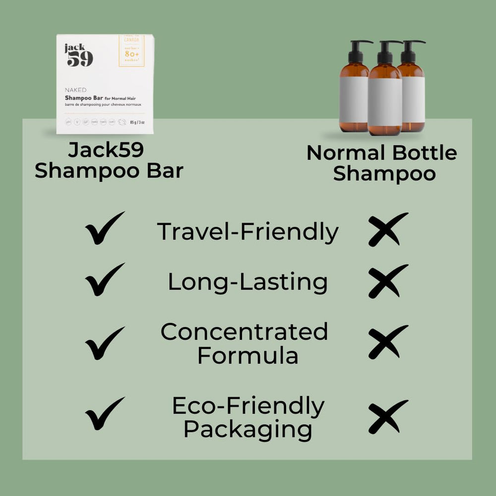 Jack59 handcrafted shampoo bar with natural ingredients for eco-conscious hair care.