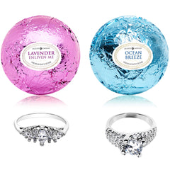 Jackpot Candles Ocean Breeze Lavender bath bomb set with hidden ring and relaxing spa vibe