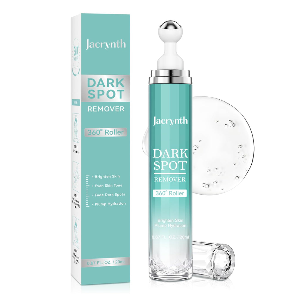 Jacrynth dark spot remover bottle pour showing easy daily application