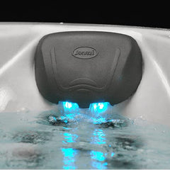 Jacuzzi HYDROSOOTHE pillow installed demonstrates quick removal and replacement for maintenance.
