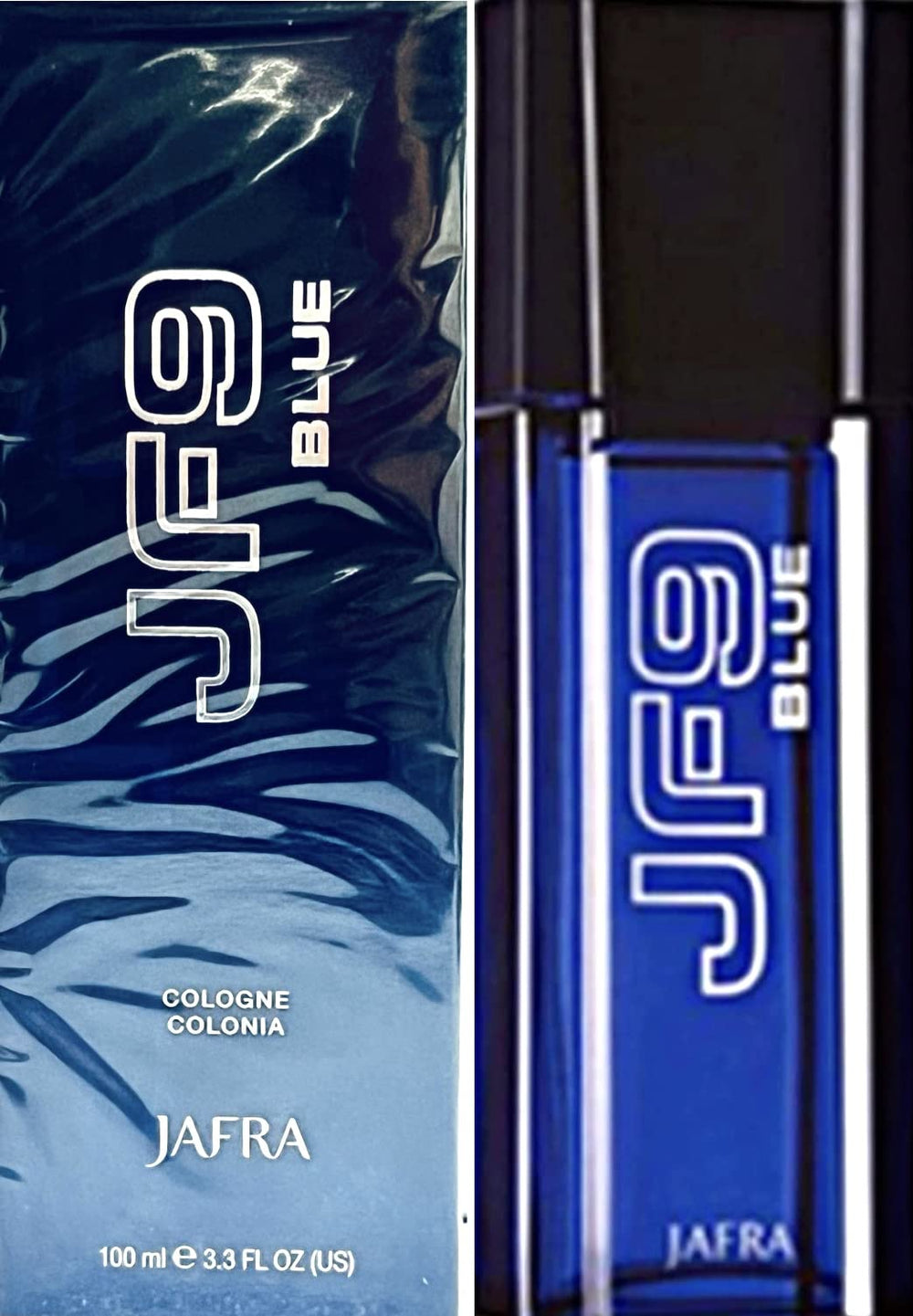 JAFRA JF9 Blue Cologne bottle in a sleek design for everyday refreshment.