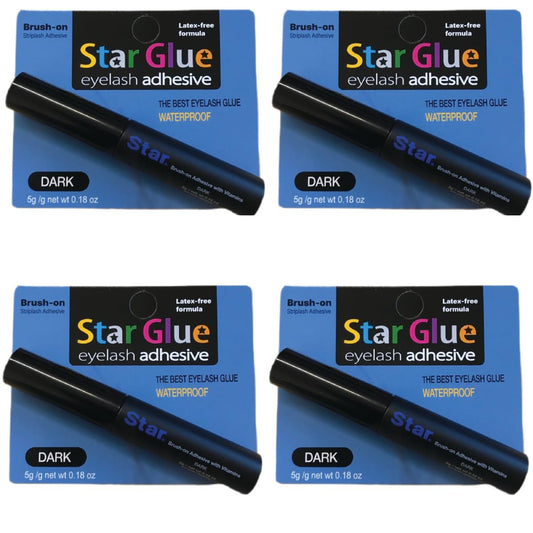 JAIDI Star Glue dark bottle with brush for precise, long-lasting lash adhesion.