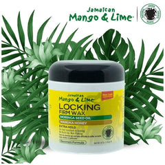 Jamaican Mango Lime locking firm wax back view shows packaging and long-lasting hold