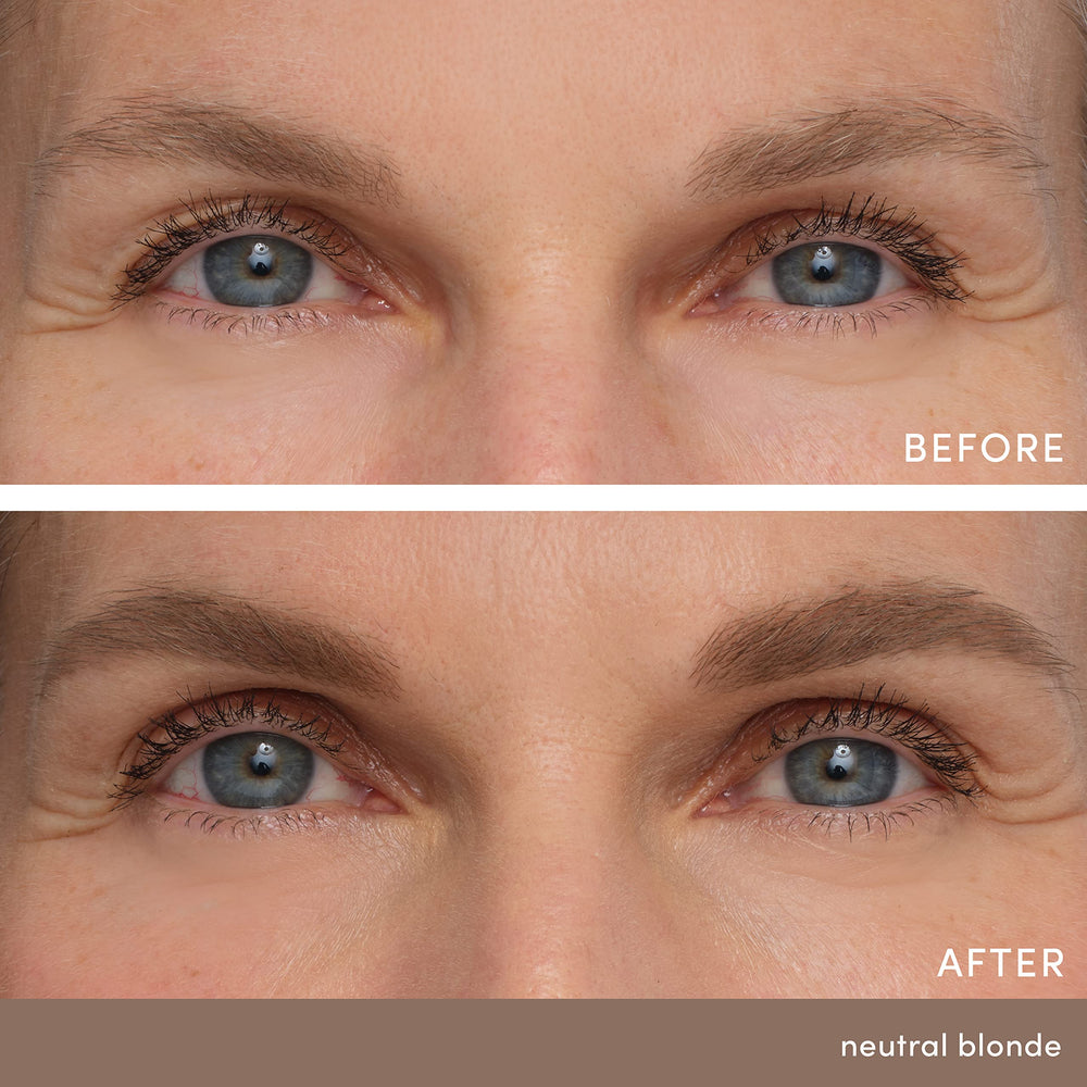 Close-up of Jane Iredale PureBrow Brow Gel Neutral Blonde on brows