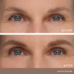 Close-up of Jane Iredale PureBrow Brow Gel Neutral Blonde on brows