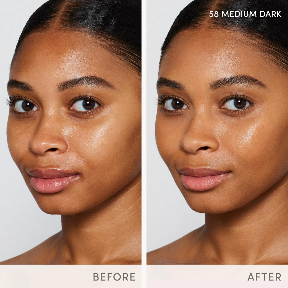 Jane Iredale Skintuition foundation texture blurs fine lines for smoother look.
