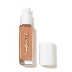 Jane Iredale Skintuition foundation shows a lightweight liquid texture for breathable wear.