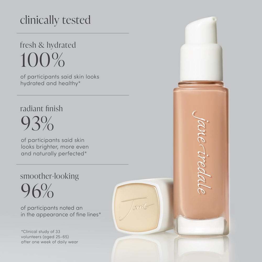 Jane Iredale Skintuition foundation offers a skin-like glow for natural looks.