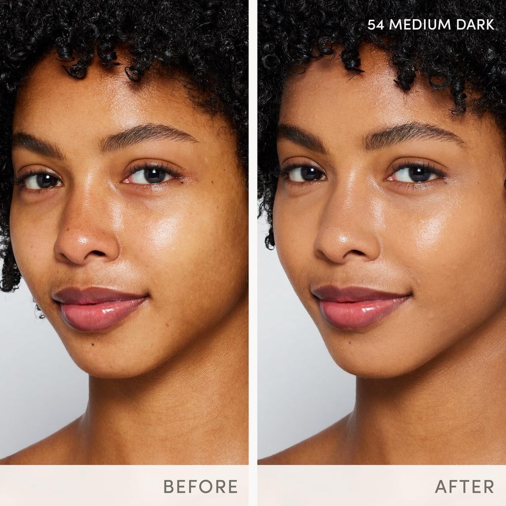 Jane Iredale Skintuition foundation swirled on skin reveals radiant brightness.