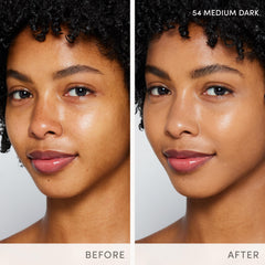 Jane Iredale Skintuition foundation swirled on skin reveals radiant brightness.