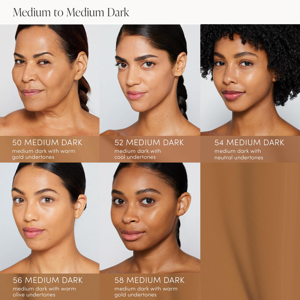 Jane Iredale Skintuition SPF 30 foundation radiant finish adds healthy glow.