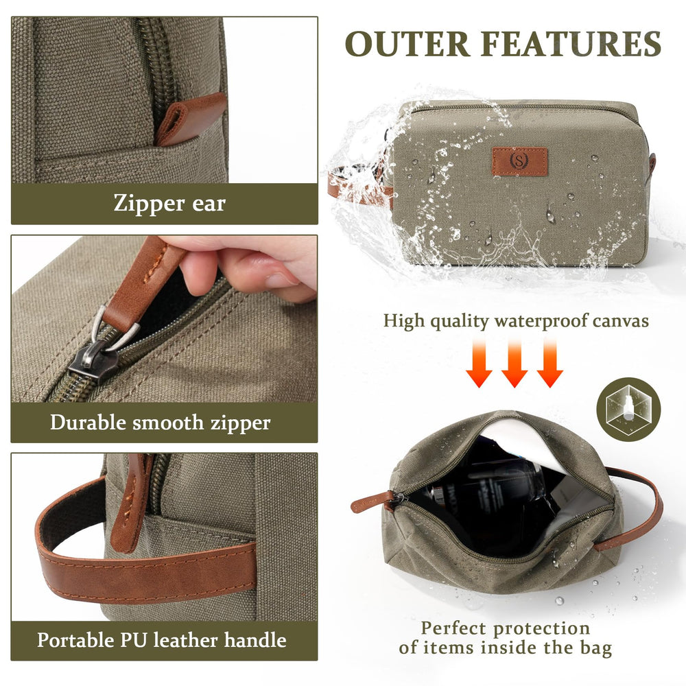 Janhavi waterproof lining protects toiletries and prevents leaks during trips