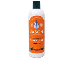Jason Dandruff Relief bottle back label with ingredients and directions.