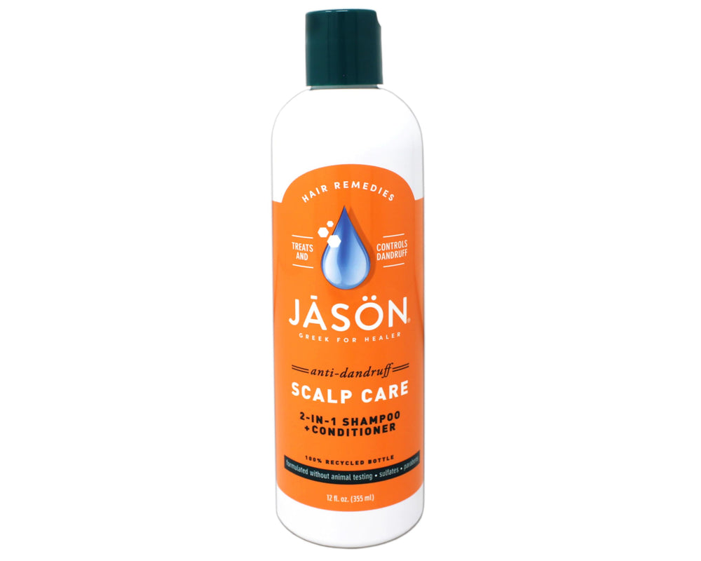 Jason Shampoo Dandruff packaging-eco emphasizes sustainable design and care.